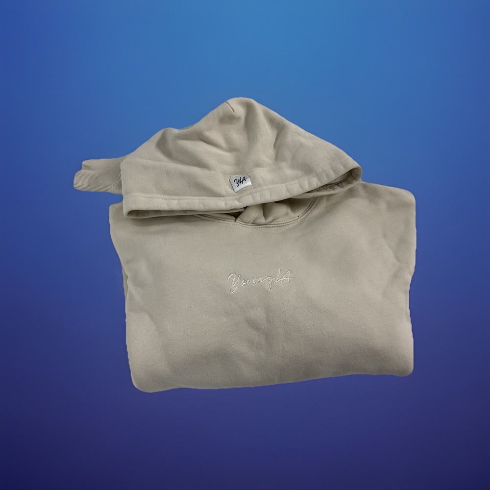 Youngla Mens‎ Size Small Hoodie Ivory